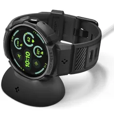 [Spigen] Pixel Watch 4 41mm 一体型ケース スポーツ バンド 二重固定 落下 衝撃吸収 傷防止 耐衝撃 保護カバー ストラップ ピクセルウォッチ用 ラギッド・アーマー・プロ ACS09484 (マット・ブラック)