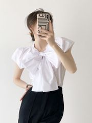 美品♪シーニュ Ponchan ねじりパフ コットンブラウス - メルカリ