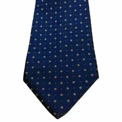 マリオヴァレンチノ マリオヴァレンティノ MARIO VALENTINO 美品 総柄 ネクタイ ドット シルク レギュラータイ 紺 ネイビー ■GY09
