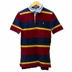 ポロ バイ ラルフローレン Polo by Ralph Lauren ポロシャツ 半袖 襟切替し ロゴ刺繡 コットン マルチカラー Sサイズ相当 ■GY09