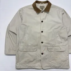 L.L.Bean フィールドジャケット ベージュ XL ハンティングジャケット バーンコート 襟・袖裏コーデュロイ コットン キャンバス エルエルビーン ヴィンテージ 古着 メンズ レディース ビッグシルエット オーバーサイズ 90s 00s【6061ST】