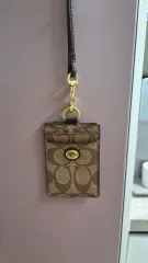 COACH シグネチャー カードウォレット ネックストラップ