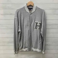 TOMMY HILFIGER トミーヒルフィガー スタジャン　スウェットジャケット メンズ Sサイズ グレー