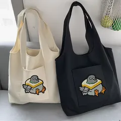 No.427 刺繍ワッペン 食パン ハト 鳩 アイロン接着 シュール 可愛い 個性的 アップリケ ハンドメイド 手芸 リメイク