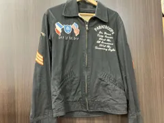 AVIREX/その他フライトジャケット／刺繍フライトジャケット／ブラック／6102008