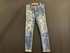 DSQUARED2 ディースクエアード SKATER JEANS  ジーンズ デニム ペイント加工 S74LB1247 ブルー 44