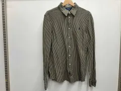 POLO RALPH LAUREN ラルフローレン KNIT DRESS SHIRT グリーン ストライプ Lサイズ アメカジ