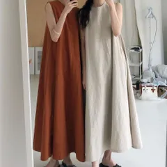 ノースリーブ ロング フレア ワンピース マキシワンピ