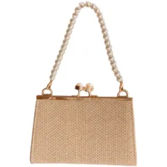 パールチェーンバック 2Way リボン ハンドバッグ ショルダー