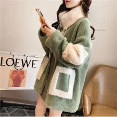 ボアコート レディース アウター ジップアップ ブルー グリーン もこもこ パーカー ロング フェミニン