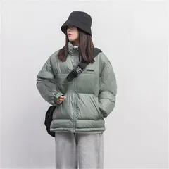 中綿ジャケット レディース ブルゾン 中綿コート 冬 ダウンジャケット アウター ショート ダウン 冬服 防寒 ダウンコート フードなし スタンドカラー 無地