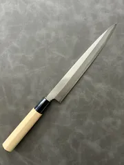 【訳あり】 包丁 刺身包丁 柳刃包丁 安来鋼青紙２号 210mm 朴シノギ柄 24