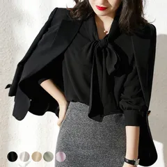 ブラウス ボウタイ レディース オフィス フォーマル 黒 長袖 きれいめ 秋 春 おしゃれ かわいい トップス【0807①】