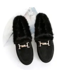 ファー 裏起毛 モカシン ローファー 防寒 大きいサイズ シューズ