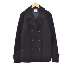 B&Y ユナイテッドアローズ BEAUTY&YOUTH ビューティー&ユース Ｐコート 襟付き M 黒 ブラック 1225-139-6611