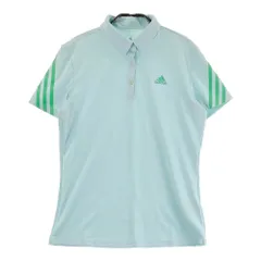 サイズ：L ADIDAS GOLF アディダスゴルフ GV1168 半袖ポロシャツ ボタンダウン  ブルー系 [240101604145] ゴルフウェア レディース ストスト