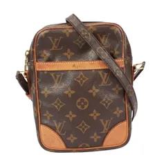 LOUIS VUITTON ダヌーブ モノグラム モノグラム レザー×PVC ブラウン ショルダーバッグ ゴールド M45266