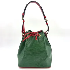 LOUIS VUITTON プチノエ エピ エピ ボルネオグリーン カスティリアンレッド レザー グリーン×レッド ショルダーバッグ ゴールド M44147