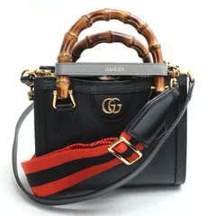 GUCCI グッチ ダイアナ ミニトート 2Wayショルダーバッグ ブラック 702732 U3ZDT 1073 レディース 中古 美品