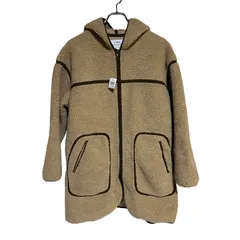  coen コーエン ボアジャケット コート アウター カーキ キャメル シンプル カジュアル レディース FREE【ZK50】