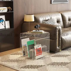 サイドテーブル 兼 マガジン ラック スタイリッシュ メタル おしゃれ かわいい 多用途 インテリア 北欧 抜け感 ベッドサイド モダン 収納 SNS映え フォトジェニック 銀 シルバー 黒 ブラック 赤 レッド