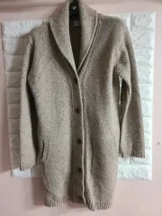 LACOSTE ウール混 レディース ロングカーディガン