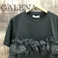 GALENA ガレナ チュール フリル トップス Tシャツ 70050-4103 サイズ38 ブラック 黒 レディース_246021のサムネイル