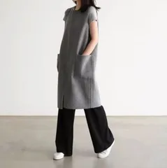 ノーカラー ジレ ロングベスト エレガント 無地 送料無料 ３色