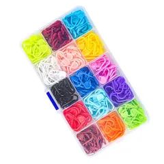 【特価セール】携帯に便利 工具 DIY 手芸 編み物マーカー 編み物マーカー おしゃれピン 段数リング 収納ケース付き マーカーホルダー 縫製工芸 編み物用品 編み物ツール かぎ針編み カラフル ステッチマーカー 安全ピン 300枚セット15色 編み物 段数マ