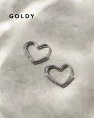 GOLDY ゴールディ ハート ライン フープ ワンタッチ ステンレス ピアス 1250652【メール便可】
