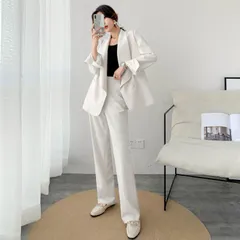 パンツスーツ ルーズ セットアップ シンプル おしゃれ