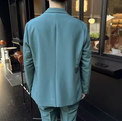 メンズ カジュアル スーツ シンプル セットアップ 全４色 韓国