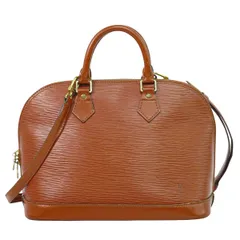 本物 ルイヴィトン LOUIS VUITTON LV アルマ 別売りストラップ付き エピ レザー 2WAY ショルダーバッグ ケニアブラウン M52143 ビトン バッグ 中古・