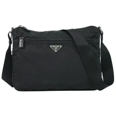 本物 プラダ PRADA ナイロン ショルダーバッグ ポシェット ブラック バッグ 中古・
