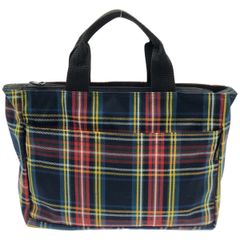 PORTER リバーシブルトートバッグ チェック柄 ネイビー - メルカリ