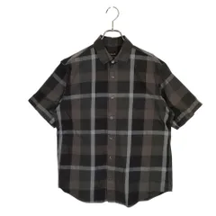 BURBERRY BLACK LABEL バーバリーブラックレーベル クレストブリッジ チェック シャツ 51M60-310-09 L ブラック×グレー