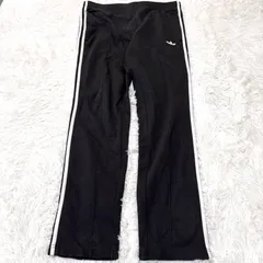 古着 adidas アディダス トラックパンツ スリーストライプス ブラック 2512-467