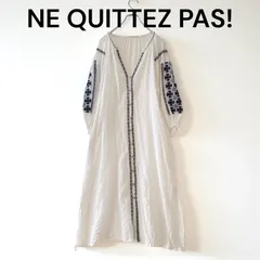 NE QUITTEZ PAS! ヌキテパ 刺繍 ロングワンピース ホワイト