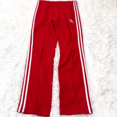 古着 adidas アディダス トラックパンツ スリーストライプス レッド 2512-475