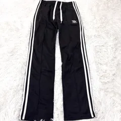 古着 adidas アディダス トラックパンツ スリーストライプス ブラック 2512-476