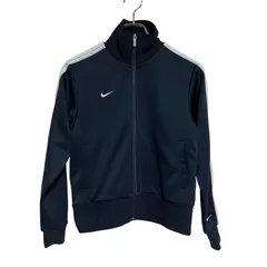  NIKE ナイキ ジャージ トラック ジャケット スポーツ ウェア ネイビー シンプル レディース S【ZK51】