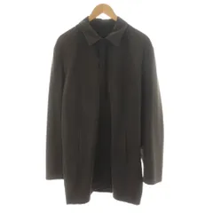 プラダ PRADA ステンカラーコート ミドル丈 M 茶 ブラウン ジップアップ /AN70のサムネイル