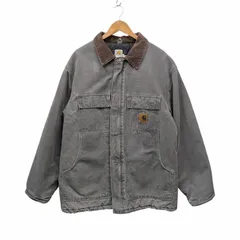 65 90s Carhartt カーハート カバーオール トラディショナルコート ジャケット フード欠損 USA製 フェード 古着 グレー系 サイズ XL