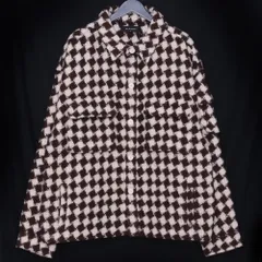 MLVINCE MILITARY CHECK JACKET XLサイズ ブラウン