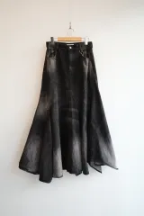 PAGE BOY フレア ブラックデニム デニム スカート (28インチ)