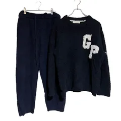  gelato pique ジェラートピケ ルームウェア セットアップ 上下 ２点 トップス パンツ ズボン ネイビー 長袖 レディース M【ZK51】