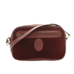 カルティエ Cartier マストライン ショルダーバッグ スエード レザー ボルドー /YT ■OH