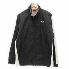 プーマ PUMA 中綿ジャケット ジップアップブルゾン ロゴ M 黒 ブラック /JS