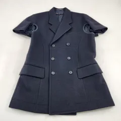 美品　COMME des GARCONS　ピーコート　AD1988　変形　半袖　ウール　ブラック　M