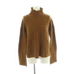 セオリー Theory ROYAL WOOL HORSESHOE CABLE T ニット セーター ウール S ブラウン ケーブル編み /AG ■OS